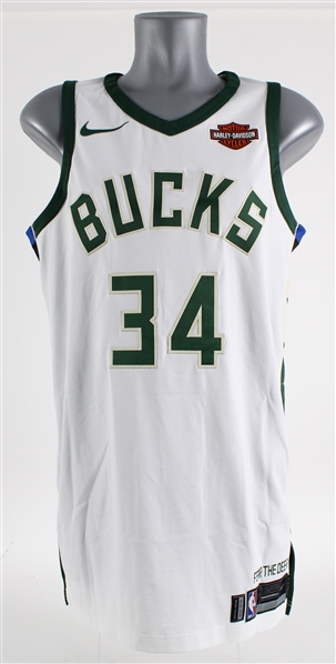 2018-19 Giannis Antetokounmpo Milwaukee Bucks Home Game Jersey (MEARS A5)