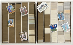 1980s-90s Baseball and Football Trading Card Collection (Lot of 90 Boxes)