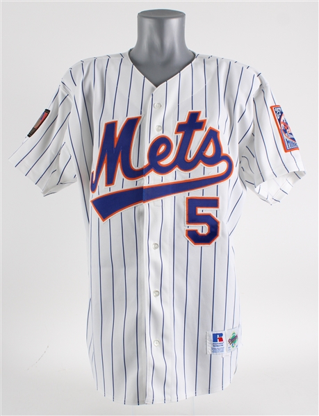 1993-1994 Jeromy Burnitz New York Mets Game Worn Home Jersey (MEARS LOA)