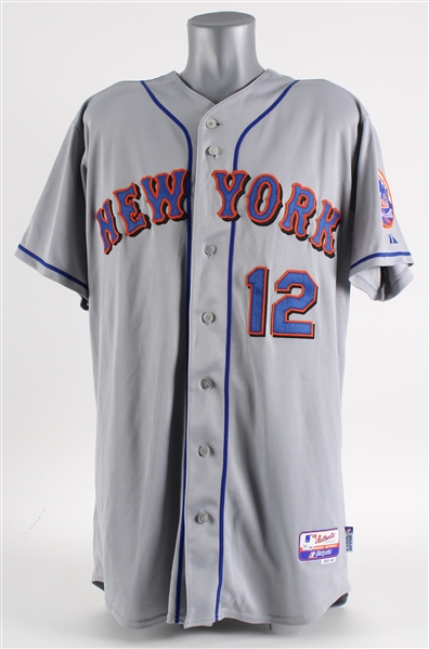2009-2010 Jeff Francoeur New York Mets Game Worn Road Jersey (MEARS LOA)