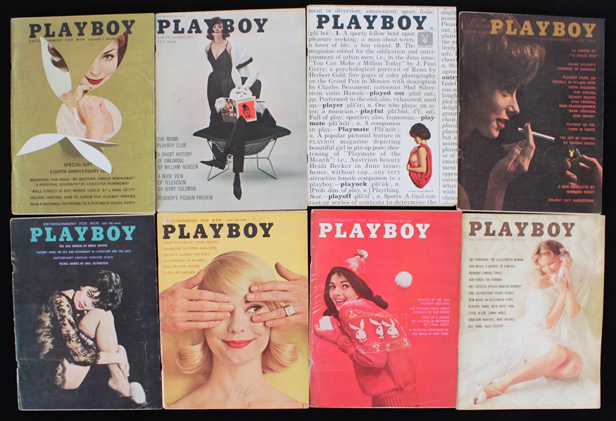 1961 Playboy Magazines (Lot of 8)