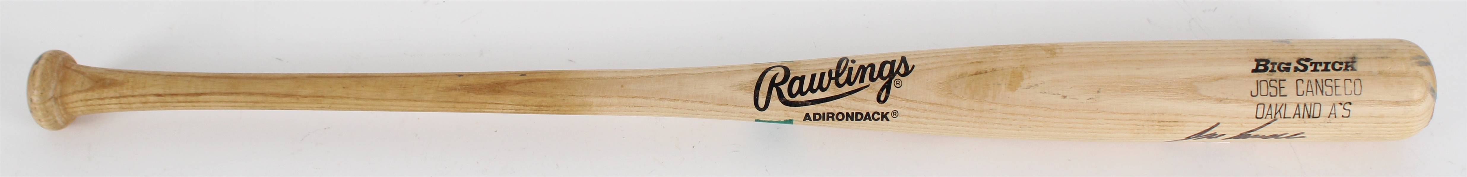 1990 Jose Canseco Oakland As Rawlings Professional Model Signed Game Used Bat *JSA / PSA/DNA* (MEARS A6)