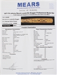 1977-79 Johnny Bench Cincinnati Reds Signed Louisville Slugger Professional Model Bat (JSA)*MEARS A6.5*