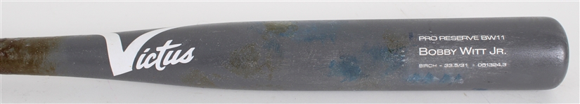2024 Bobby Witt Jr Kansas City Royals Bat (MEARS A10)