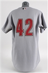 2007 Mark Loretta Houston Astros Signed #42 Jackie Robinson Day Game Worn Jersey (JSA / MEARS A10) 