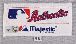 2007 Mark Loretta Houston Astros Signed #42 Jackie Robinson Day Game Worn Jersey (JSA / MEARS A10) 