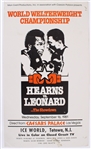 1981 Sugar Ray Leonard vs Thomas Hearns Caesars Palace Vegas 14"x24" Broadside Onsite Poster