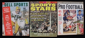 1960s Football Magazines Featuring Bart Starr and more (Bud Lea Collection)(Lot of 3)