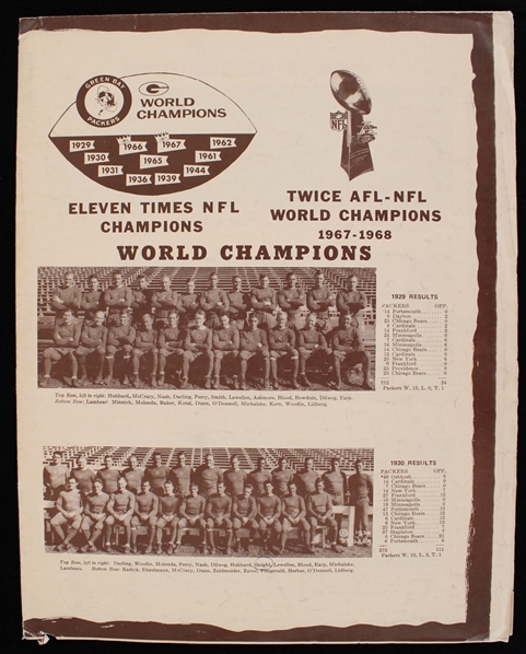 1967-68 Green Bay Packers World Champions Booklet (Bud Lea Collection)
