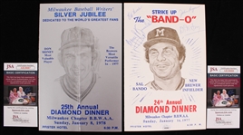 1977-78 Ernie Banks and John Logan Signed Diamond Dinner Programs (Bud Lea Collection) *JSA* 
