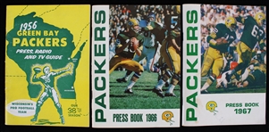 1956-67 Green Bay Packers Press Books (Bud Lea Collection)(Lot of 3) 