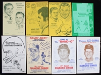 1969-80 Wisconsin Pro Football Dinner & MLB Diamond Dinner Programs (Bud Lea Collection)(Lot of 19) 