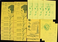 1972-81 Wisconsin Pro Football Writers Dinner Programs (Bud Lea Collection)(Lot of 27) 