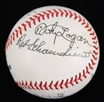 2000-14 Hank Aaron, Andy Pafko Milwaukee Braves HOFs & Greats Multi Signed Baseball (Bud Lea Collection) *JSA Full Letter* 