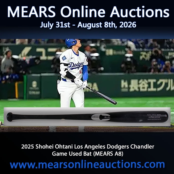 2025 Shohei Ohtani Los Angeles Dodgers Chandler Game Used Bat (MEARS A8)