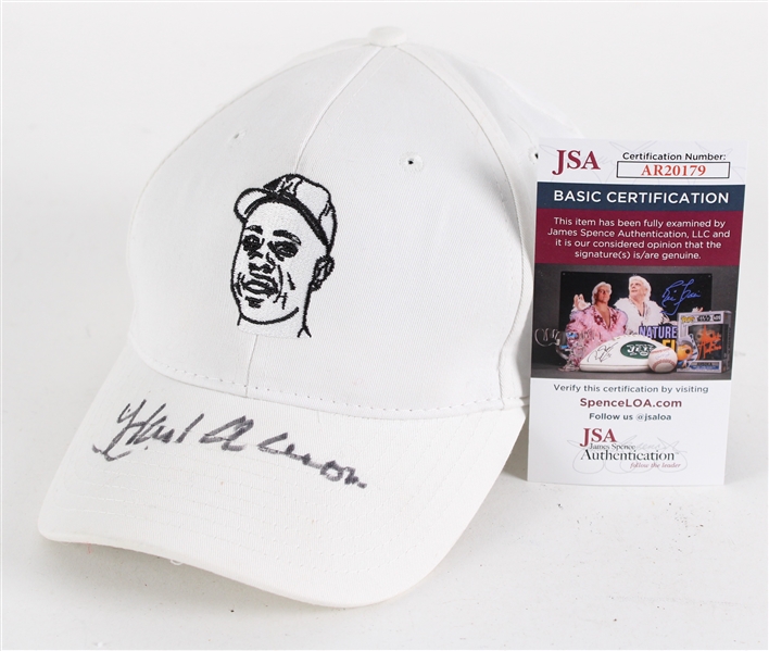 1954-76 Hank Aaron Milwaukee Braves Signed Cap (Bud Lea Collection)*JSA*