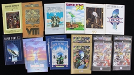 1972-91 Super Bowl Media Guides (Bud Lea Collection)(Lot of 17)