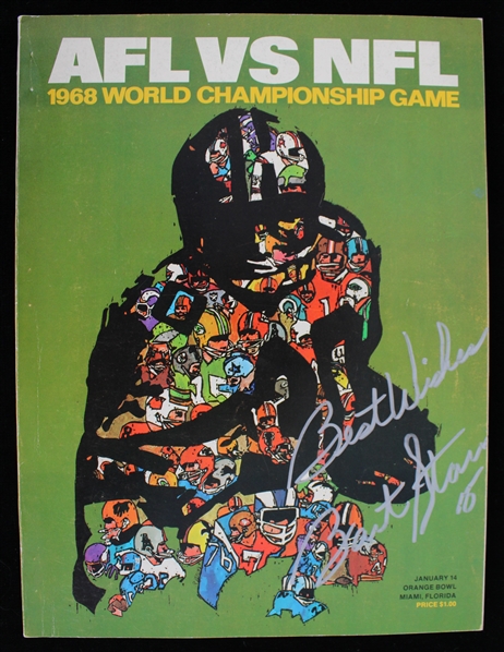 1968 Bart Starr Signed AFL vs NFL Program (Bud Lea Collection) (JSA)