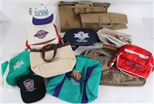 1990s Super Bowl & NBA Souvenir Bags & Caps (Bud Lea Collection)(Lot of 12)