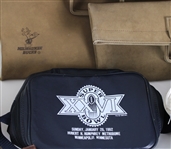 1990s Super Bowl & NBA Souvenir Bags & Caps (Bud Lea Collection)(Lot of 12)