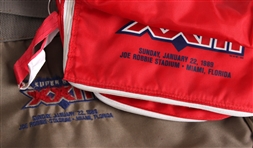1990s Super Bowl & NBA Souvenir Bags & Caps (Bud Lea Collection)(Lot of 12)
