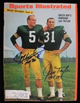 1966 Paul Hornung & Jim Taylor Green Bay Packers Signed Sports Illustrated (JSA) 