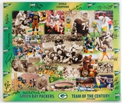 1919-2000 Green Bay Packers Multi-Signed Team of the Century 20"x24" Canvas Print (JSA) 