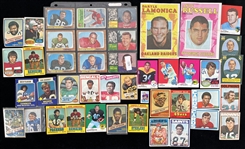 1930s-70s Football Trading Cards w/ '70 Joe Namath & Vintage Photos (Lot of 100+)