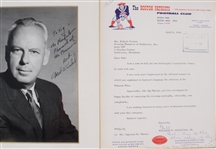 1968-89 Pete Rozelle 18x24 Signed Framed Letter/Photo w/ 16x32 Signed Ralph Wilson Letter (JSA)