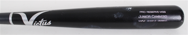 2025 Junior Caminero Tampa Bay Rays Victus Game Used Bat (MEARS A8)