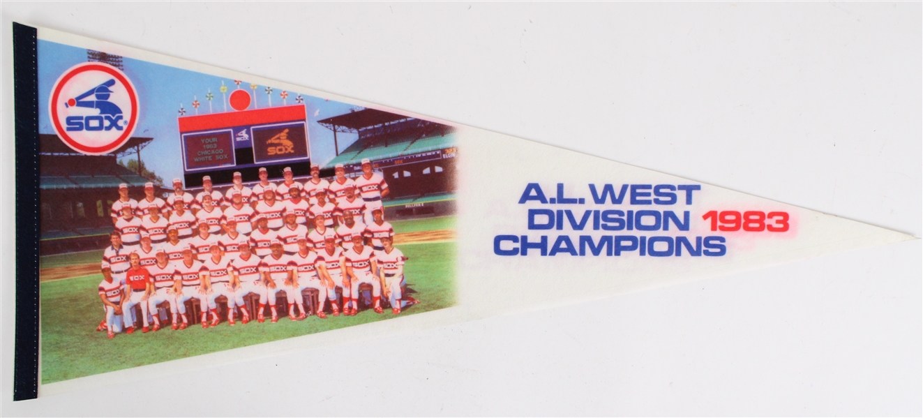 1983 Chicago White Sox AL West Division Champions Full Size Pennant