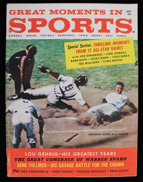 1960 Joe DiMaggio Cover Great Moments in Sports Magazine