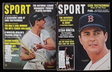 1968 Carl Yastrzemski Boston Red Sox Sport Magazines (Lot of 2) 