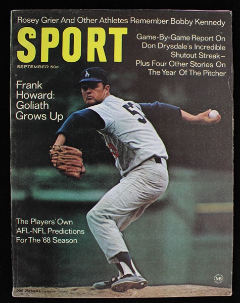 1968 Frank Howard Los Angeles Dodgers Cover Sport Magazine 