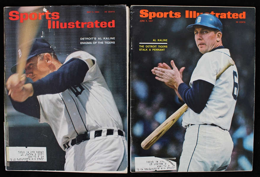 1964-67 Al Kaline Detroit Tigers Sports Illustrated Magazines (Lot of 2)