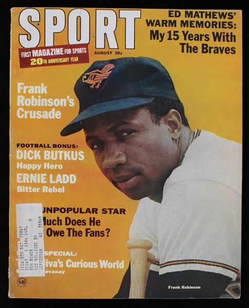 1966 Frank Robinson Baltimore Orioles Cover Sport Magazine 