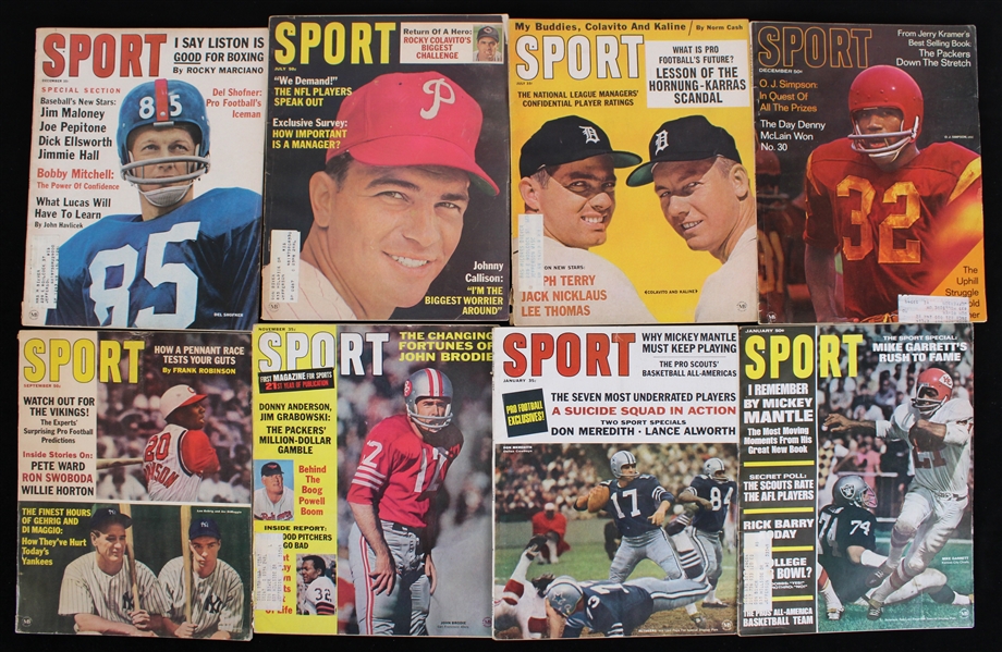 1963-69 Sport Magazines Featuring Frank Tarkenton, Johnny Callison & more (Lot of 12) 
