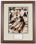 1957-66 Paul Hornung Green Bay Packers Signed 19"x23" Framed Index Card & Photo (JSA) 