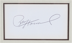 1957-66 Paul Hornung Green Bay Packers Signed 19x23 Framed Index Card & Photo (JSA) 