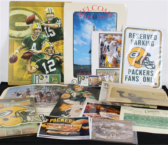 1980s-90s Green Bay Packers Newspapers, Posters, Photos (Lot of 30)