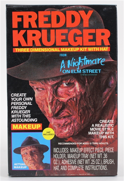1988 Freddy Krueger Three Dimensional Make Up Kit w/ Hat MIB