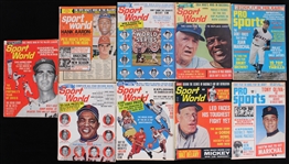 1962-70 Sport World, Pro Sports Magazines (Lot of 9)