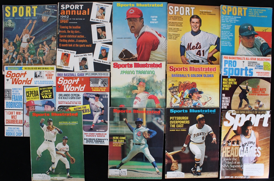 1951-2007 Sports Illustrated, Sports World, Sport Magazines (Lot of 20)