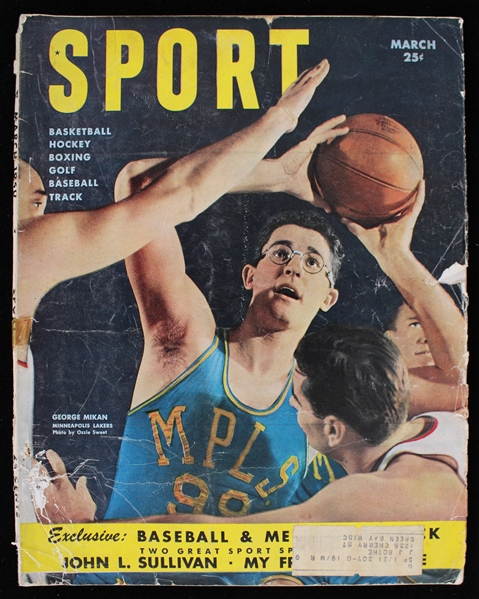 1950 George Mikan Minneapolis Lakers Sport Magazine 