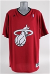 2013 Lebron James Miami Heat Pre-Game Worn Shooting Shirt (MEARS LOA) / Collection of Chicago Area Equipment Manager