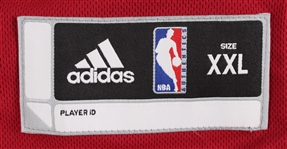 2013 Lebron James Miami Heat Pre-Game Worn Shooting Shirt (MEARS LOA) / Collection of Chicago Area Equipment Manager