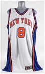 2000-01 Latrell Sprewell New York Knicks Signed Game Worn Home Jersey (MEARS A5 / JSA)