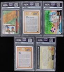 1991-2012 Nolan Ryan Texas Rangers PSA Slabbed Cards (Lot of 5)