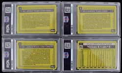 1990 Nolan Ryan Texas Rangers Topps PSA Slabbed Cards (Lot of 4)