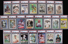 1982-92 Joe Morgan, Wade Boggs, Kirby Puckett & more PSA Slabbed Cards (Lot of 22) 